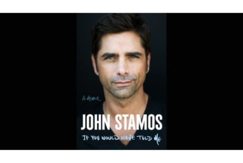 Photo of author, John Stamos, and his book "If You Would Have Told Me"