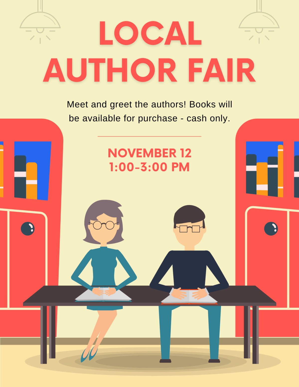 Local author fair November 13 1-3 p.m.