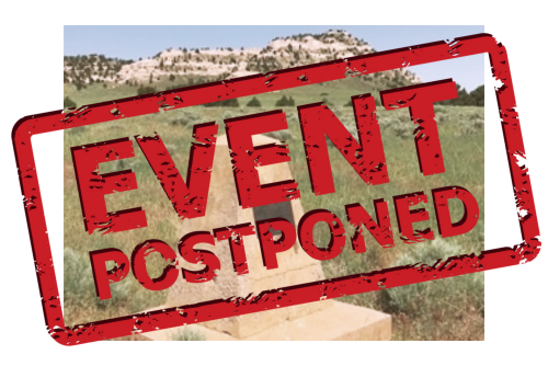 NE Monument with Event Postponed stamp over it