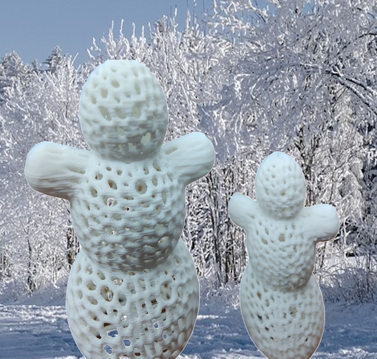 3d printed snowmen