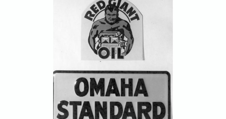 Photo of Red Giant Oil and Omaha Standard logos