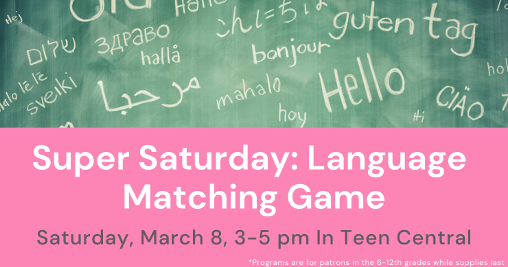 Slide for Language Matching Game Teen Event